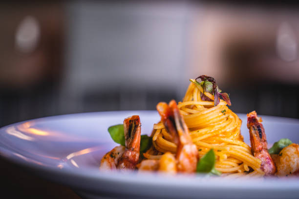 istock View of a seafood risotto at restaurant 2147874088