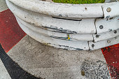 Racing curbs from the inside of the Anthony Noghes curve of the formula 1 circuit of the city of Monaco in Monte-Carlo.