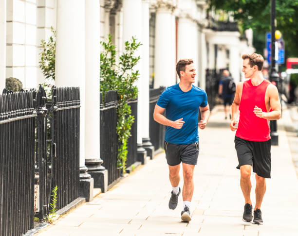 istock Friends running in London 2147995750