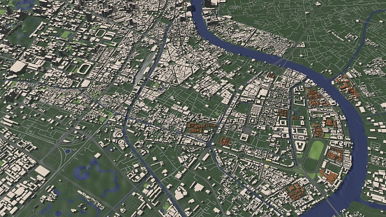 3D illustration of city and urban in Bangkok Thailand