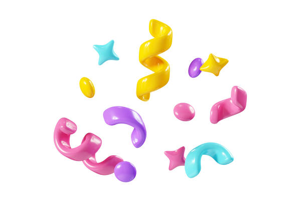 istock Birthday party popper confetti streamers 3d render illustration. 2148026706