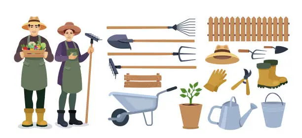 Vector illustration of We love gardening. We love gardening