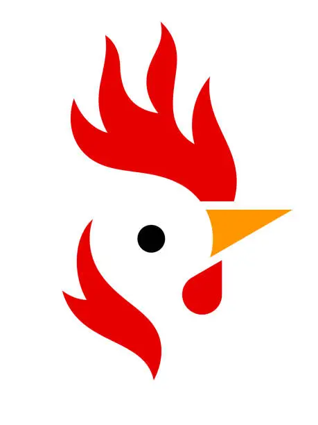 Vector illustration of Grilled chicken logo