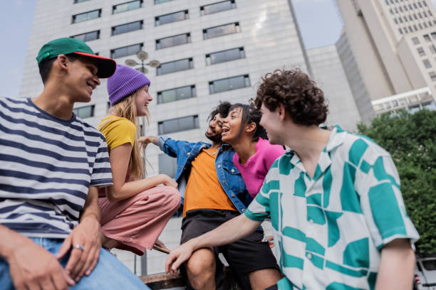 istock Young friends talking outdoors 2148033914