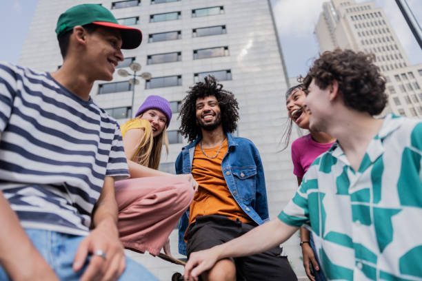 istock Young friends having fun outdoors 2148033920