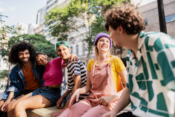 istock Young friends talking outdoors 2148034008