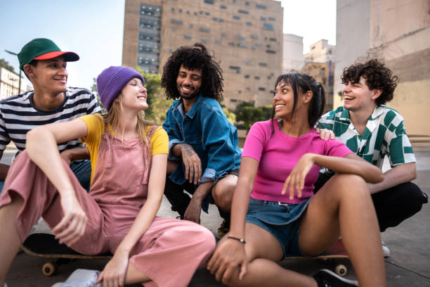istock Young friends talking outdoors 2148034071