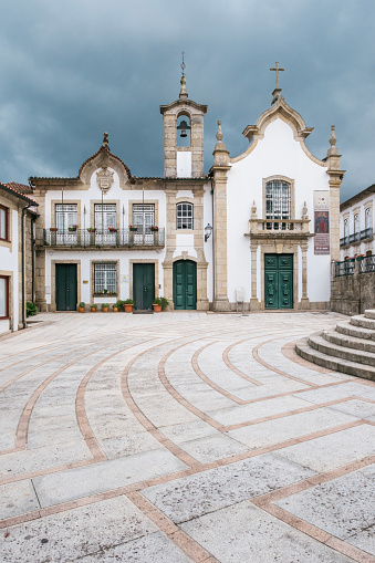 Ponte da Barca, Portugal - September 9, 2023: The church of Misericórdia is one of the oldest monuments in the city, dating back to the 15th century.