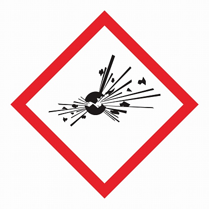 GHS Chemicals Label Pictograms and Hazard Classes Explosives