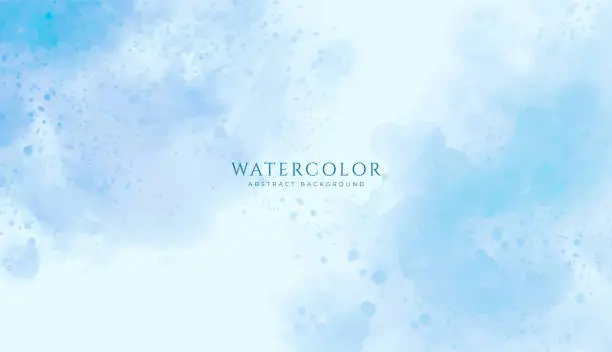 Vector illustration of Abstract horizontal watercolor background. Neutral light colored empty space background illustration