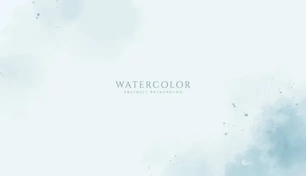 Vector illustration of Abstract horizontal watercolor background. Neutral light colored empty space background illustration