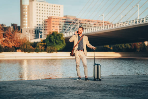 istock Businessman on business travel 2148039434