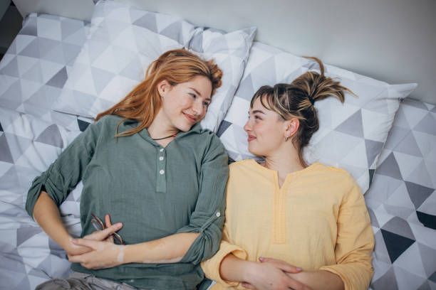 istock Couple lying in bedroom 2148041819