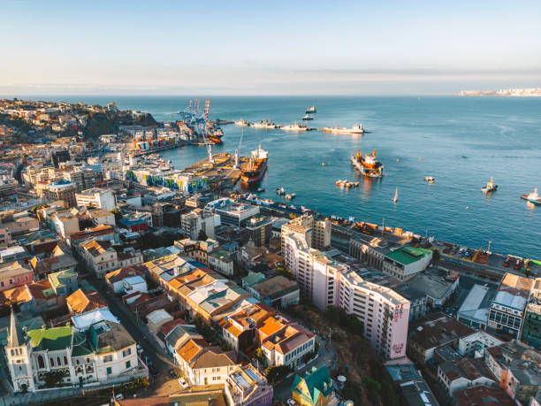 istock drone view on Harbor of Valparaiso, Chile 2148042163