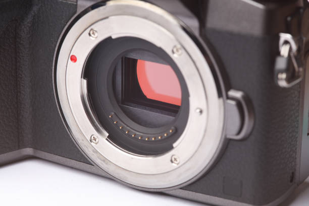 istock Matrix of a modern mirrorless camera close-up 2148043123