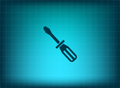 Screw-driver Icon - realistic illustration.