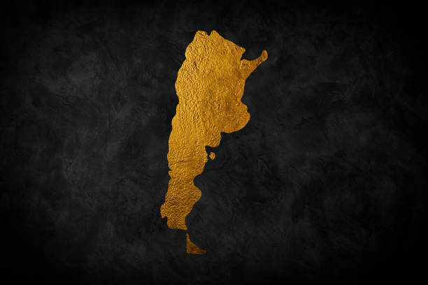 istock Argentina exclusive gold map on black background 3d illustration 2148044006