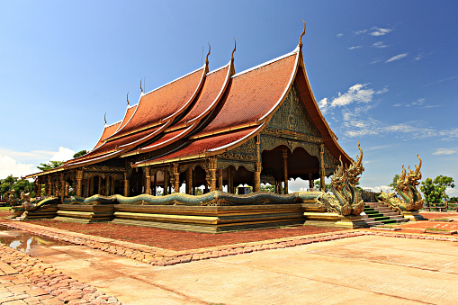 Public Attraction Sirindhorn Wararam Phu Prao Temple (Wat Phu Prao) in Ubon Ratchathani province, Thailand