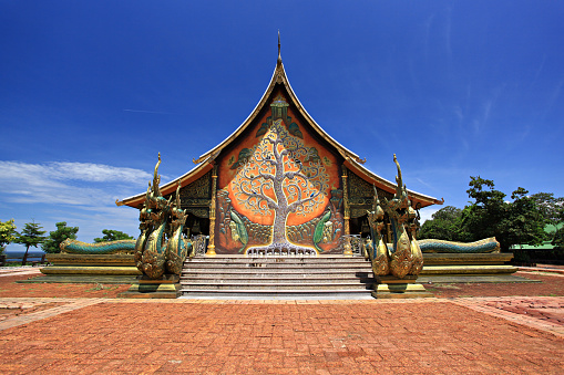 Public Attraction Sirindhorn Wararam Phu Prao Temple (Wat Phu Prao) in Ubon Ratchathani province, Thailand