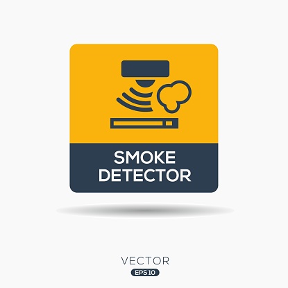 Smoke Detector Icon, Vector sign.