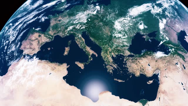 View from space of northern Africa, Mediterranean Sea and eastern Europe