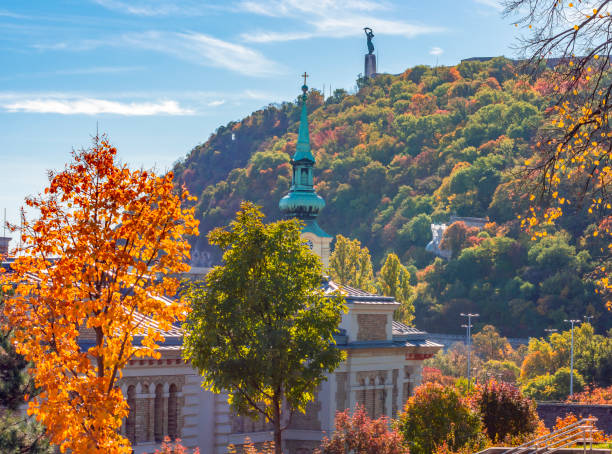 Gellert mountain in autumn, Budapest, Hungary