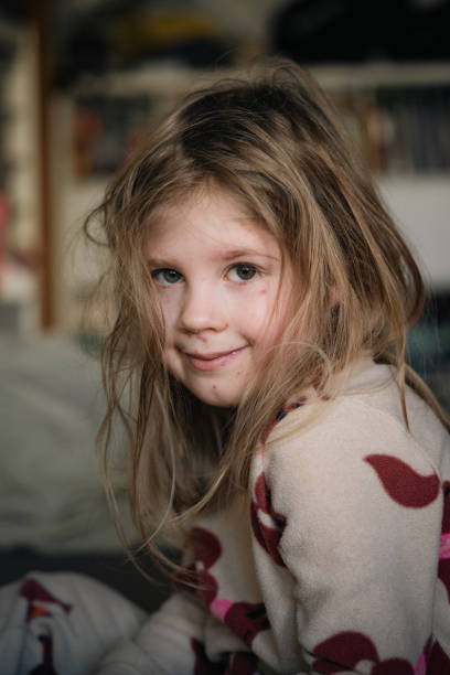 6-year-old girl with chickenpox pimples