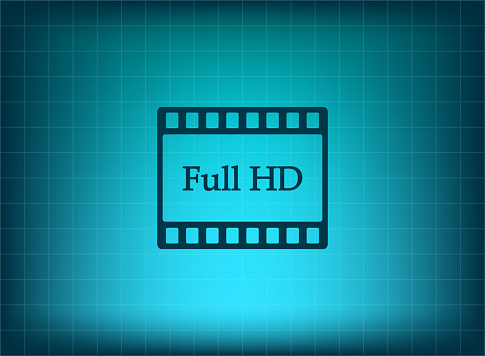 Full HD video icon, vector illustration