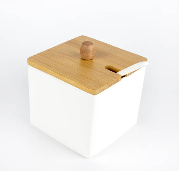 istock Close-up of a ceramic box for storing salt or sugar. 2148060580