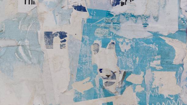 istock Torn street poster background, messy weathered paper collage 2148062561