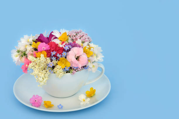 Summer Flower Surreal Teacup Decoration