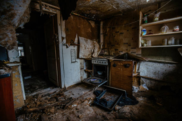 istock Old rotten abandoned house interior 2148067664
