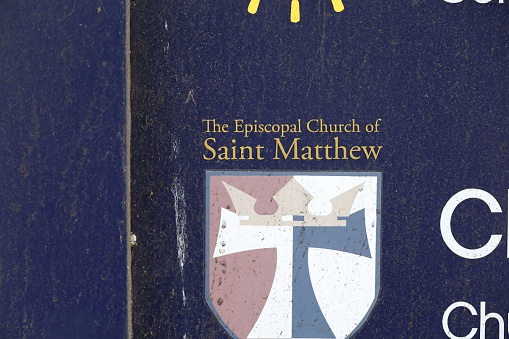 1-9-2023: San Mateo, California:, USA: Churches of San Mateo, California, Episcopal Church of Saint Mathew