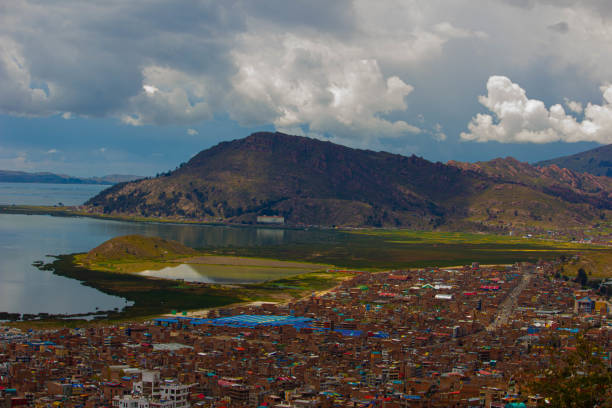 istock Lake Titicaca and city Puno 2148078679