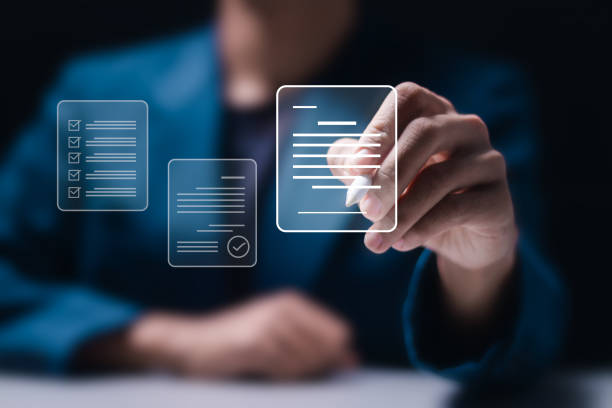istock Business contract, Business people sign electronic document on digital document for electronic signature concept. e-signing, document management. 2148078972