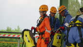 Heavy Rescue Lifting Lesson Disaster Rescue Training At Heights Using Winches And Ropes To Lift And ...