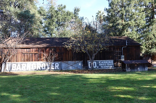 12-23-2023: San Jose, California: Barn in San Jose History Park, California