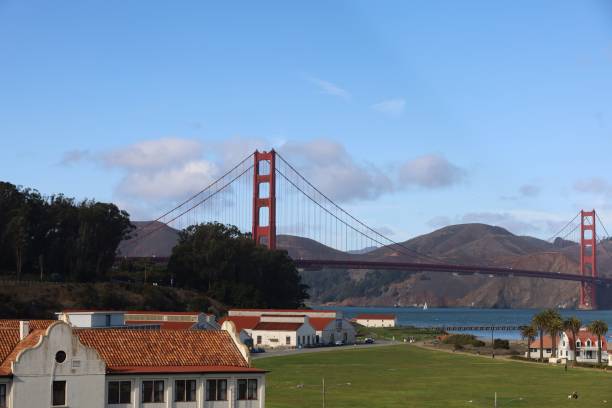 프레시디오의 금문교, 샌프란시스코, 캘리포니아, 미국 - chrissy 뉴스 사진 이미지
