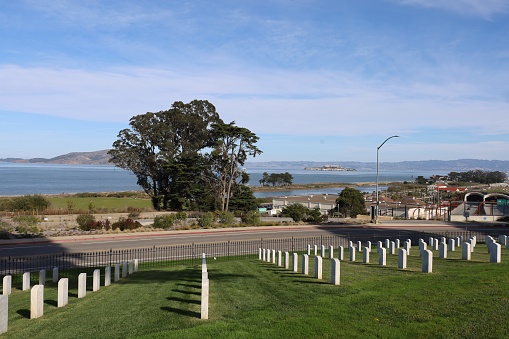 12-1-2023: San Francisco, California, America: Graveyard at Presidio tunnel tops, San Francisco, California, America