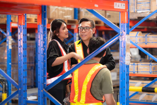 istock Group of warehouse employee rest comfortably during work 2148084136
