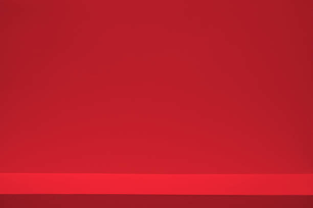 istock Wall interior background, studio and backdrops show products.with shadow from window color red . background for text insertion and presentation product 2148088844