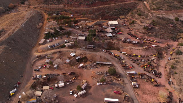 Jerome Old Town, Arizona USA. Drone Shot of Tourist Attraction