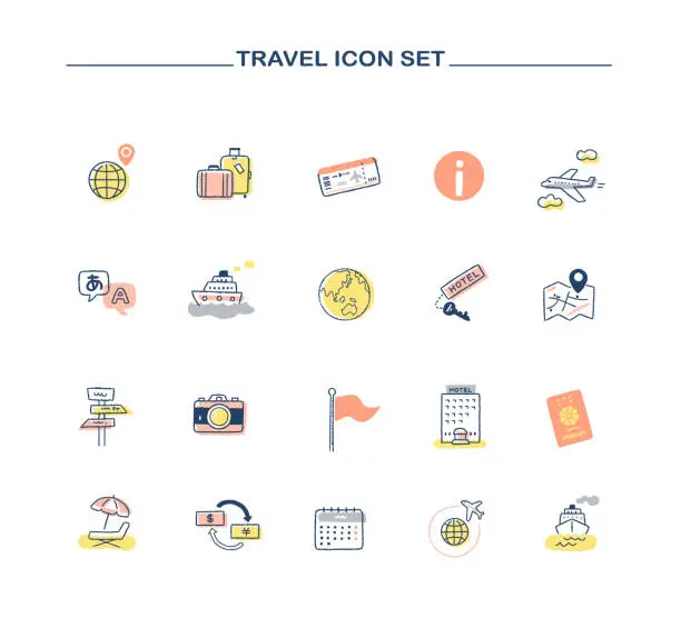 Vector illustration of Travel icon set