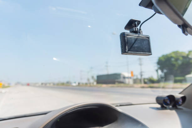 istock Closeup to dash camera in the car 2148095575