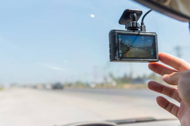istock Closeup to dash camera in the car 2148095588
