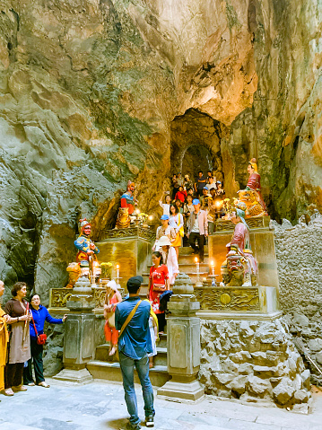 Da Nang, Vietnam - ‎‎July 14, 2020 : Huyen Khong Cave Inside Of Marble Mountains (Called Ngu Hanh Son In Vietnamese) In Da Nang City.