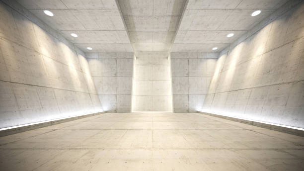 istock Abstract interior of concrete. Architectural background. 3D illustration and rendering 2148099291