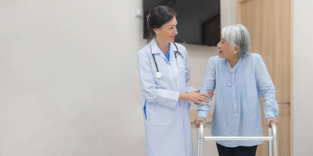 istock Elderly woman checkup Discuss the symptoms. 2148099314