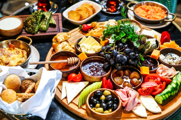 istock Large Platter of Assorted Cuisine on Table 2148099825