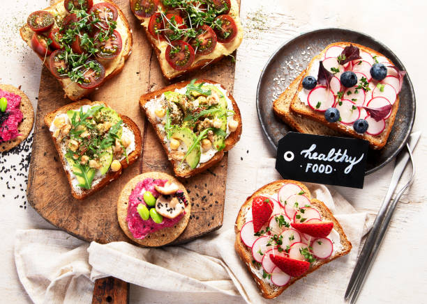 istock Healthy toasts for breakfast or lunch. Clean eating. 2148100822